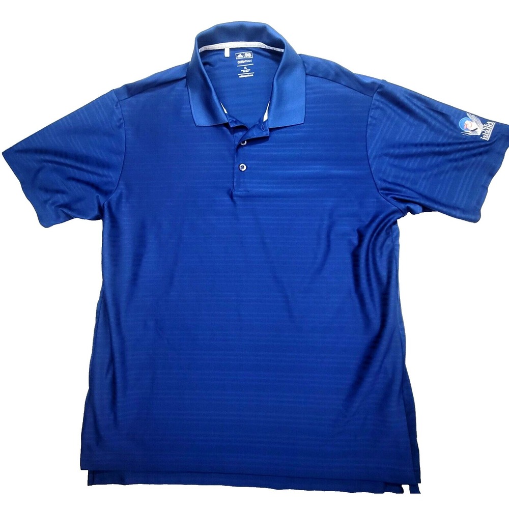 Adidas Climacool The Island Men's Polo Shirt‎ XL Blue Golf Short Sleeve Pullover